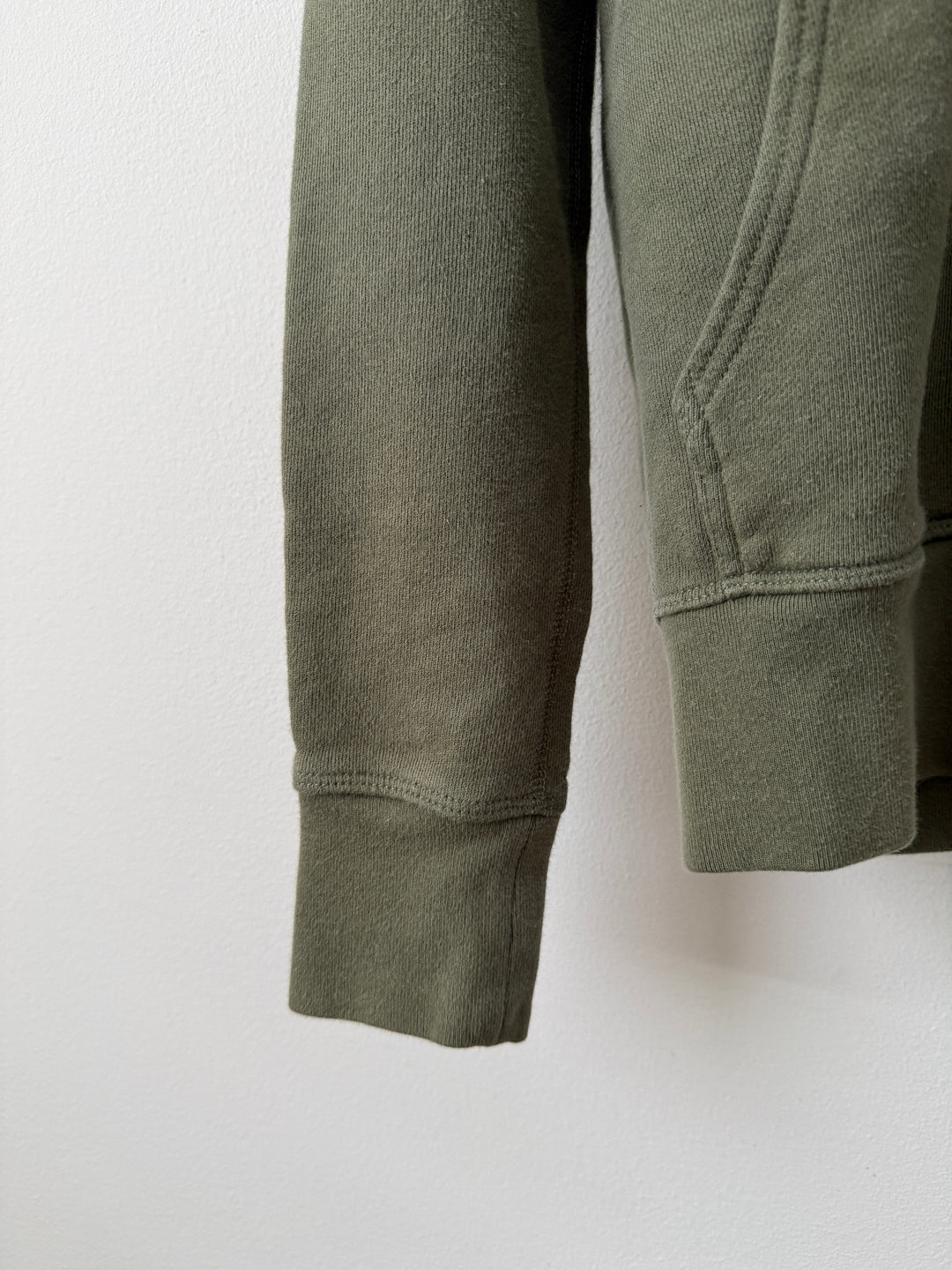 Army Green Zip Up Hoodie