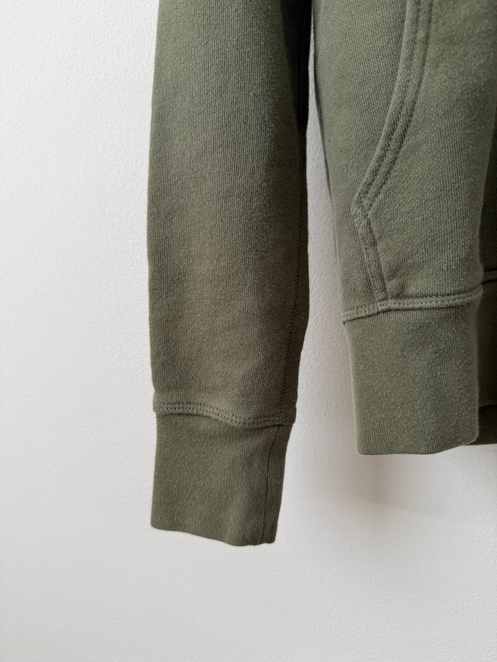 Army Green Zip Up Hoodie