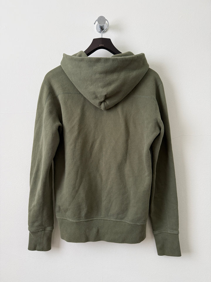Army Green Zip Up Hoodie