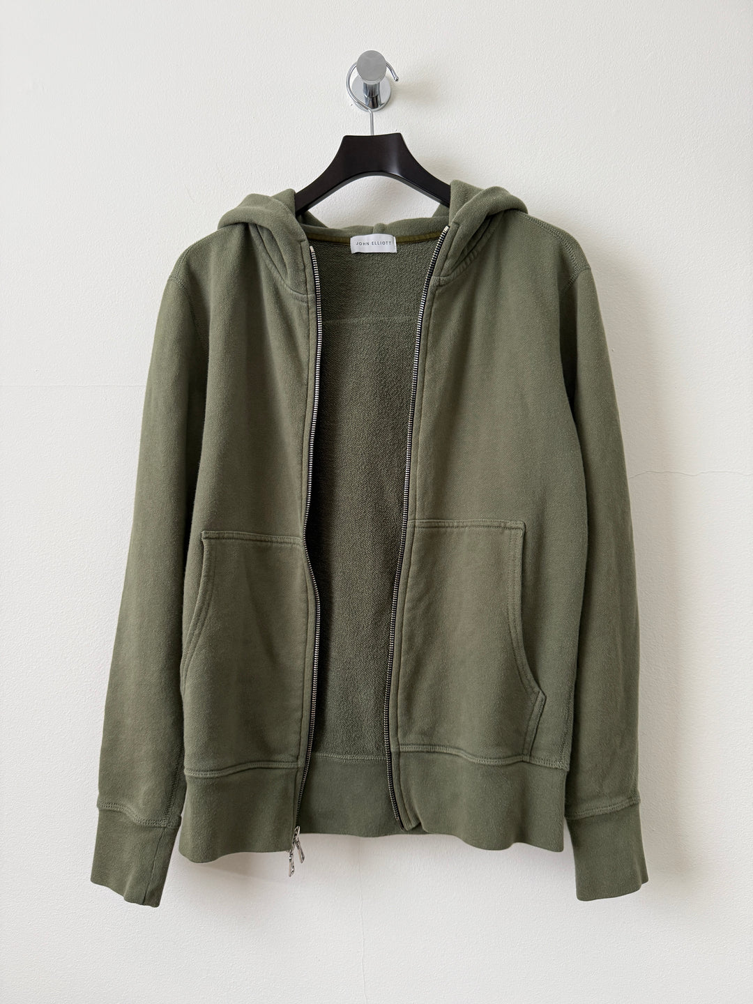 Army Green Zip Up Hoodie