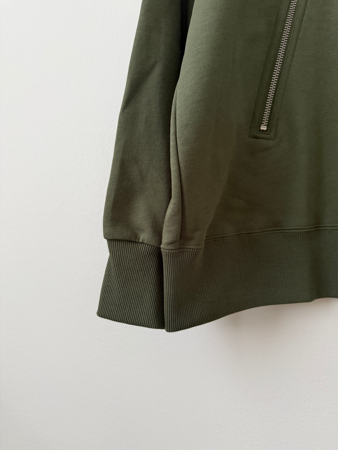 MM6 Olive 5 Zip Crewneck