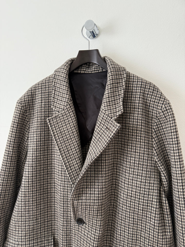Wool Houndstooth Coat