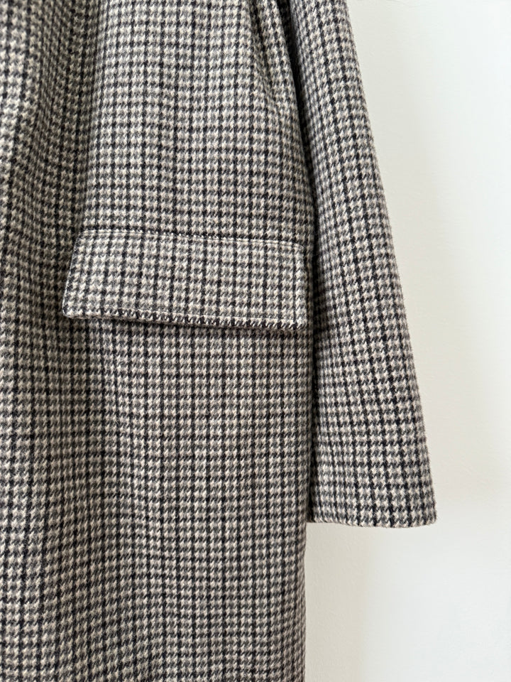 Wool Houndstooth Coat