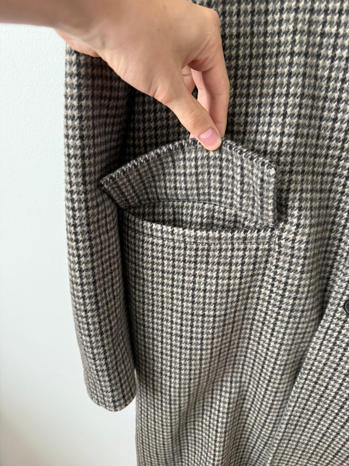 Wool Houndstooth Coat