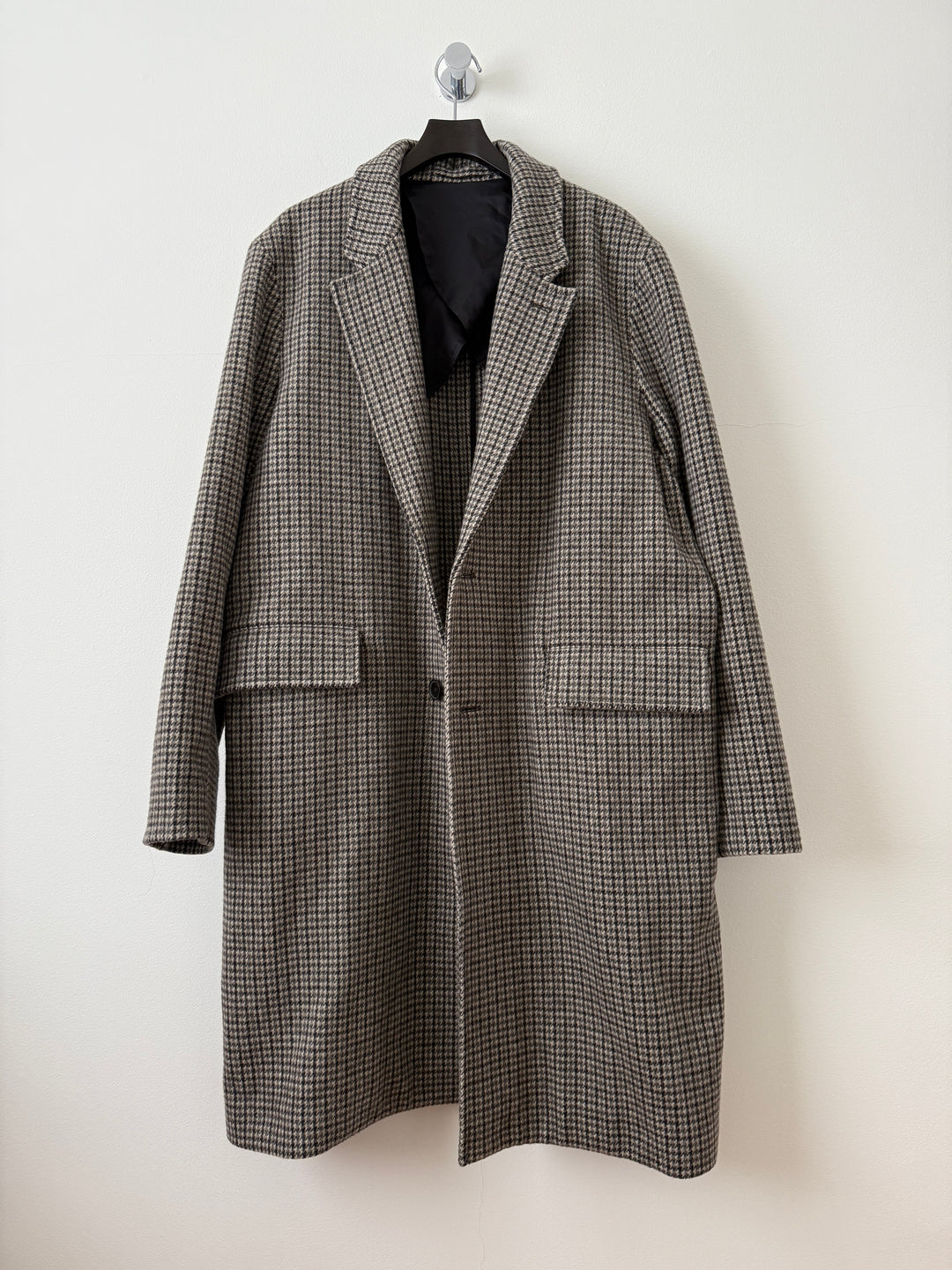 Wool Houndstooth Coat