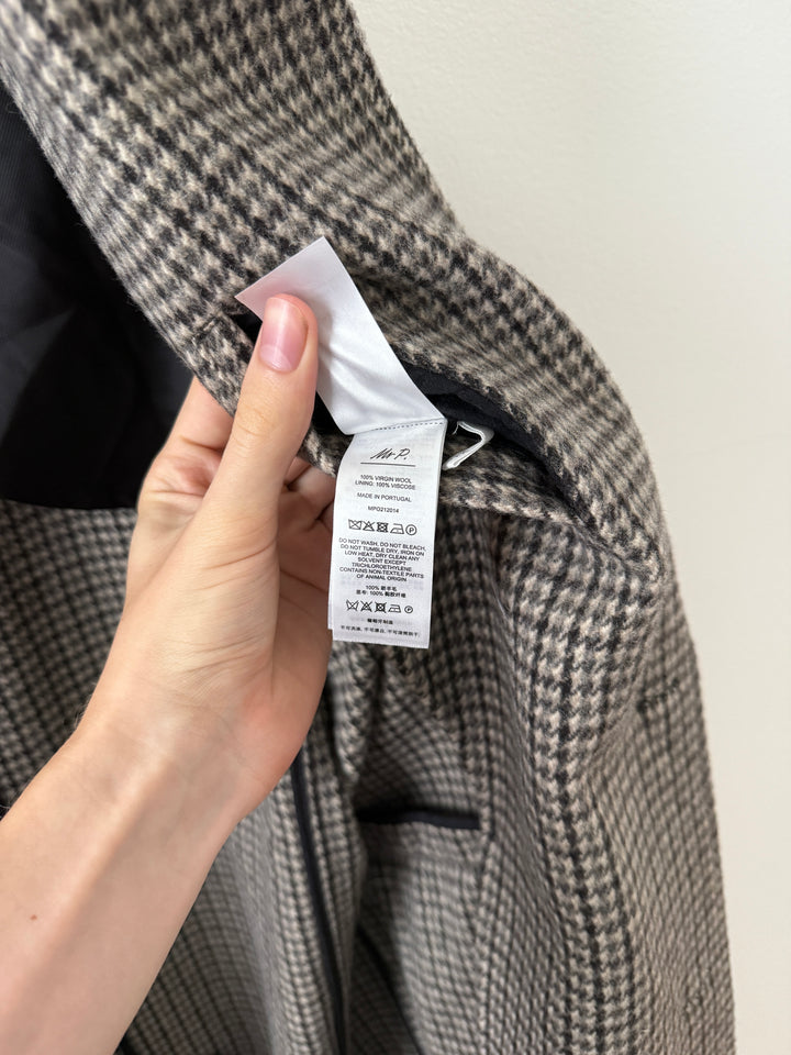 Wool Houndstooth Coat