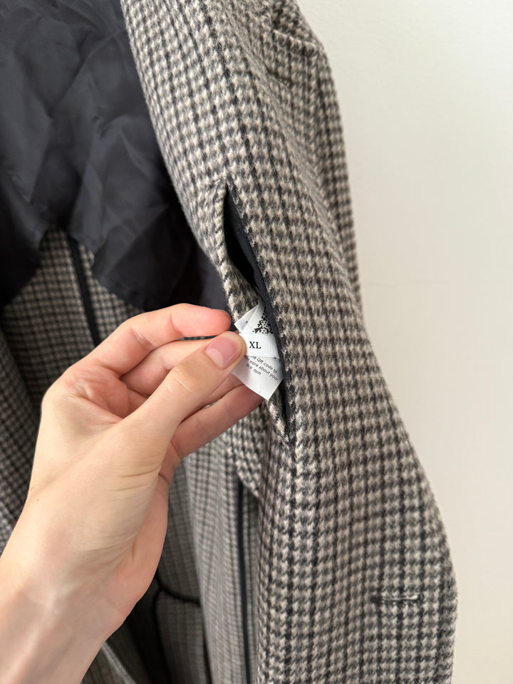 Wool Houndstooth Coat