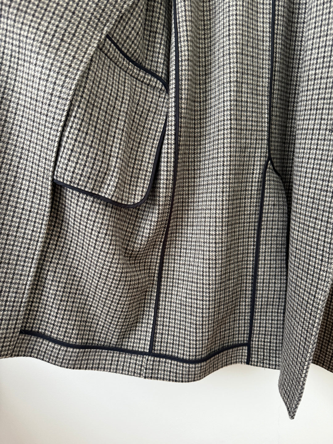 Wool Houndstooth Coat