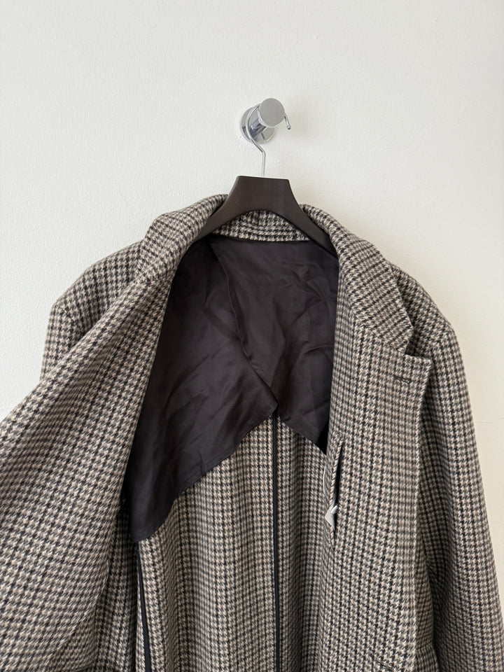 Wool Houndstooth Coat