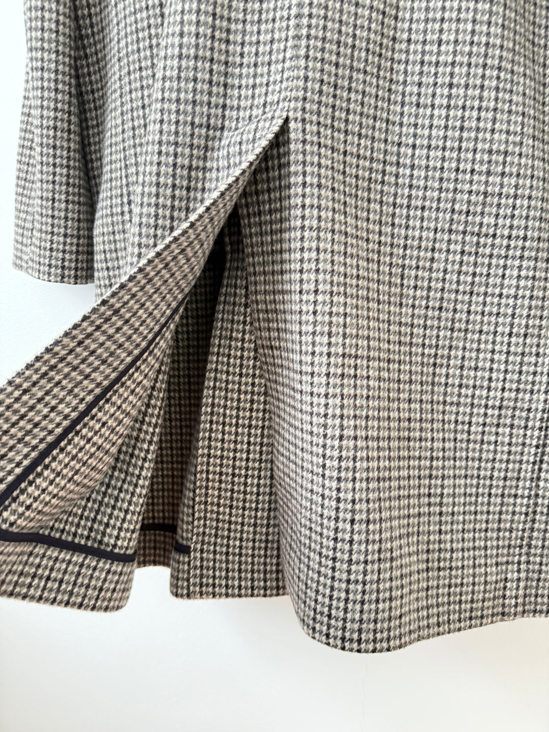 Wool Houndstooth Coat