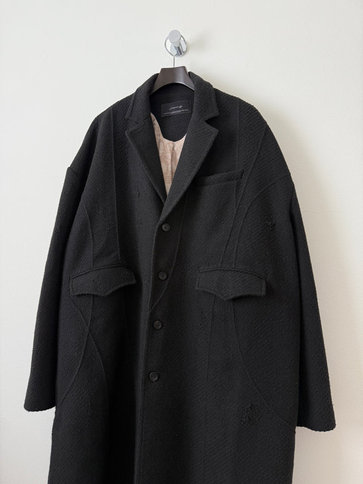 Distressed Wool Coat