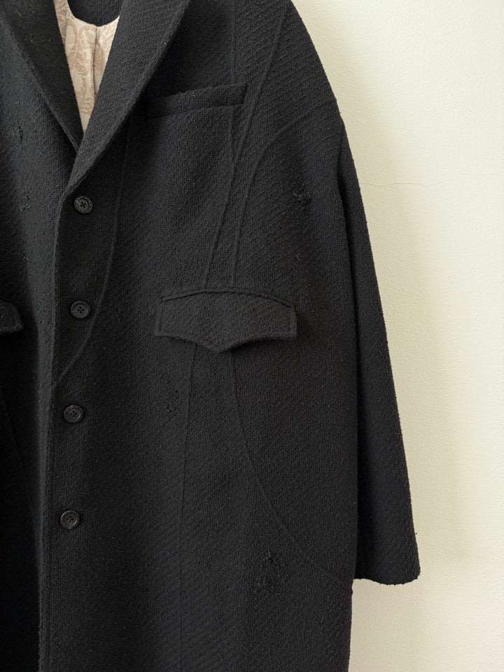 Distressed Wool Coat