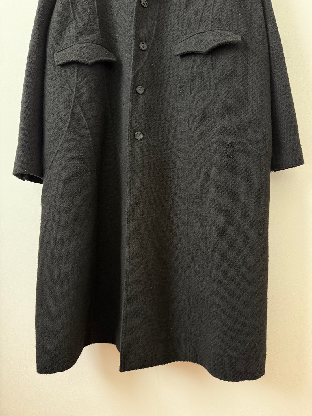 Distressed Wool Coat