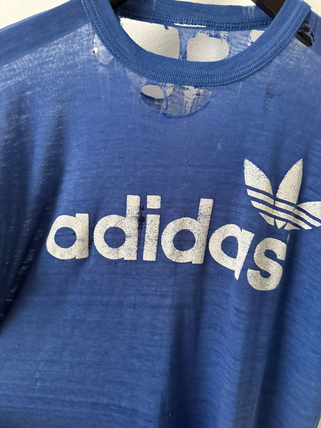 Blue Vintage Adidas Logo Tee