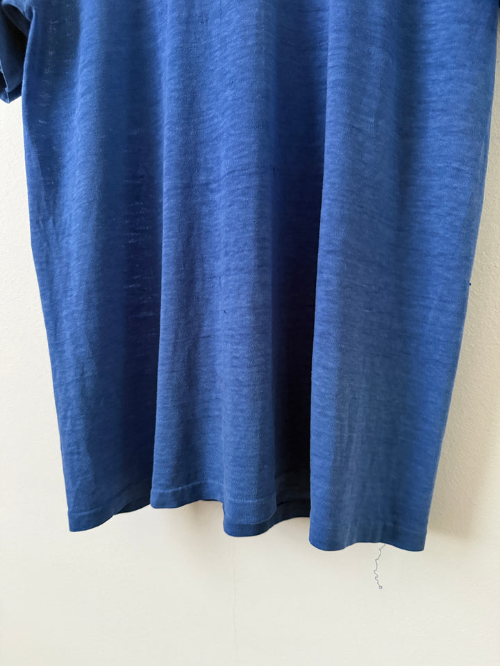 Blue Vintage Adidas Logo Tee