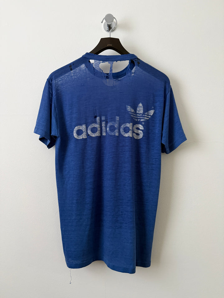Blue Vintage Adidas Logo Tee