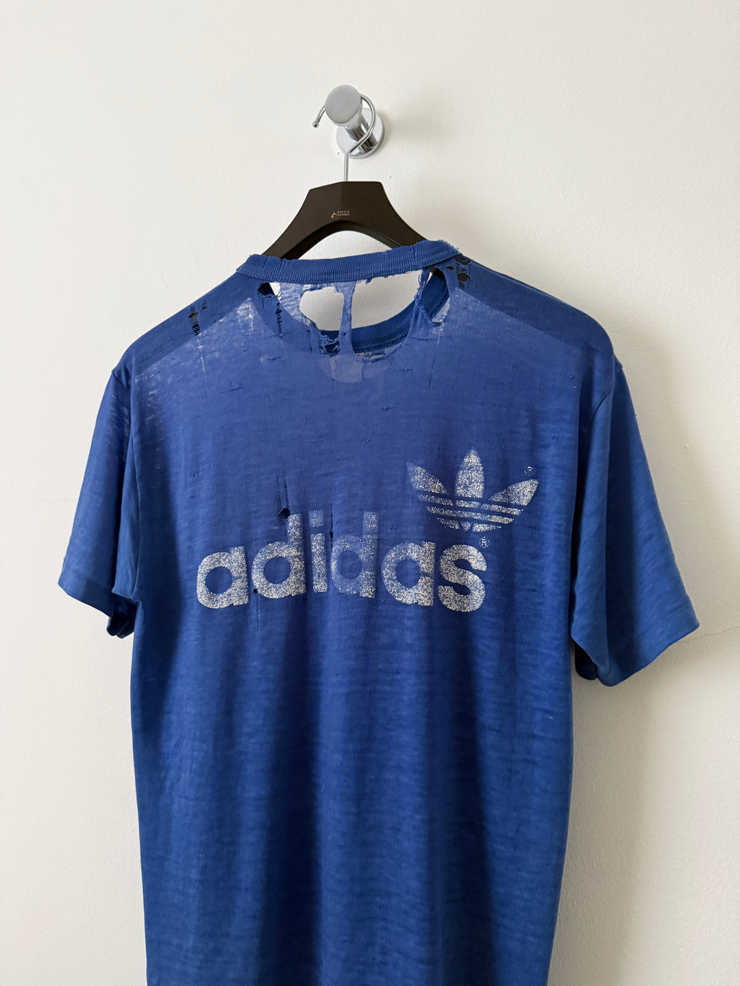 Blue Vintage Adidas Logo Tee
