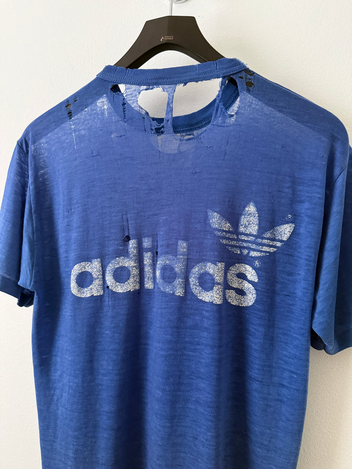 Blue Vintage Adidas Logo Tee