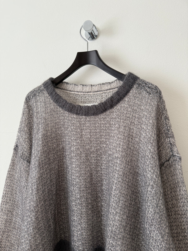 Scoop Neck Loose Gauge Sweater