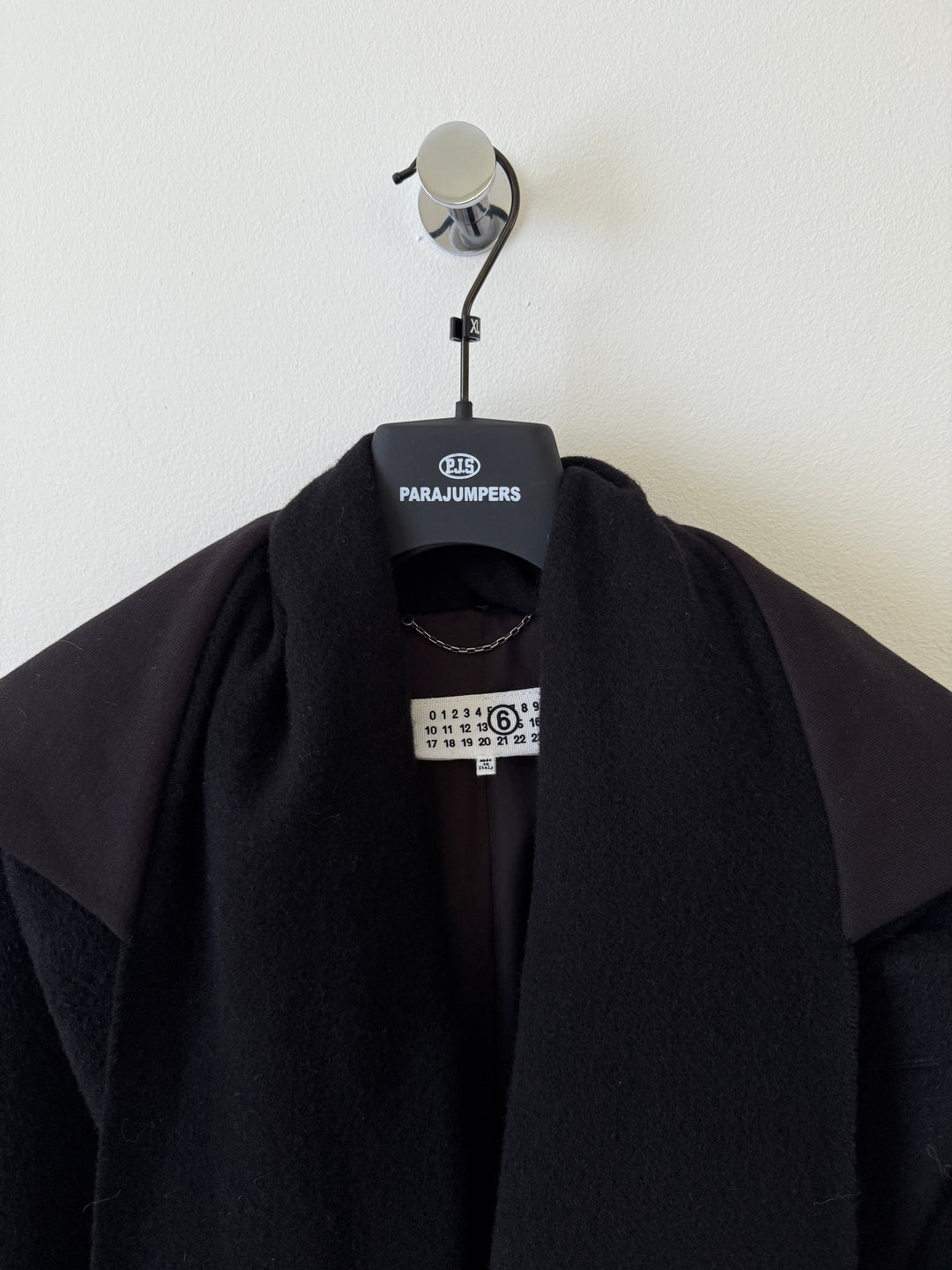 MM6 Wool-Blend Hooded Overcoat w/Scarf