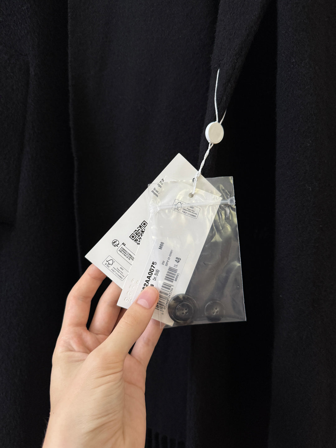 MM6 Wool-Blend Hooded Overcoat w/Scarf