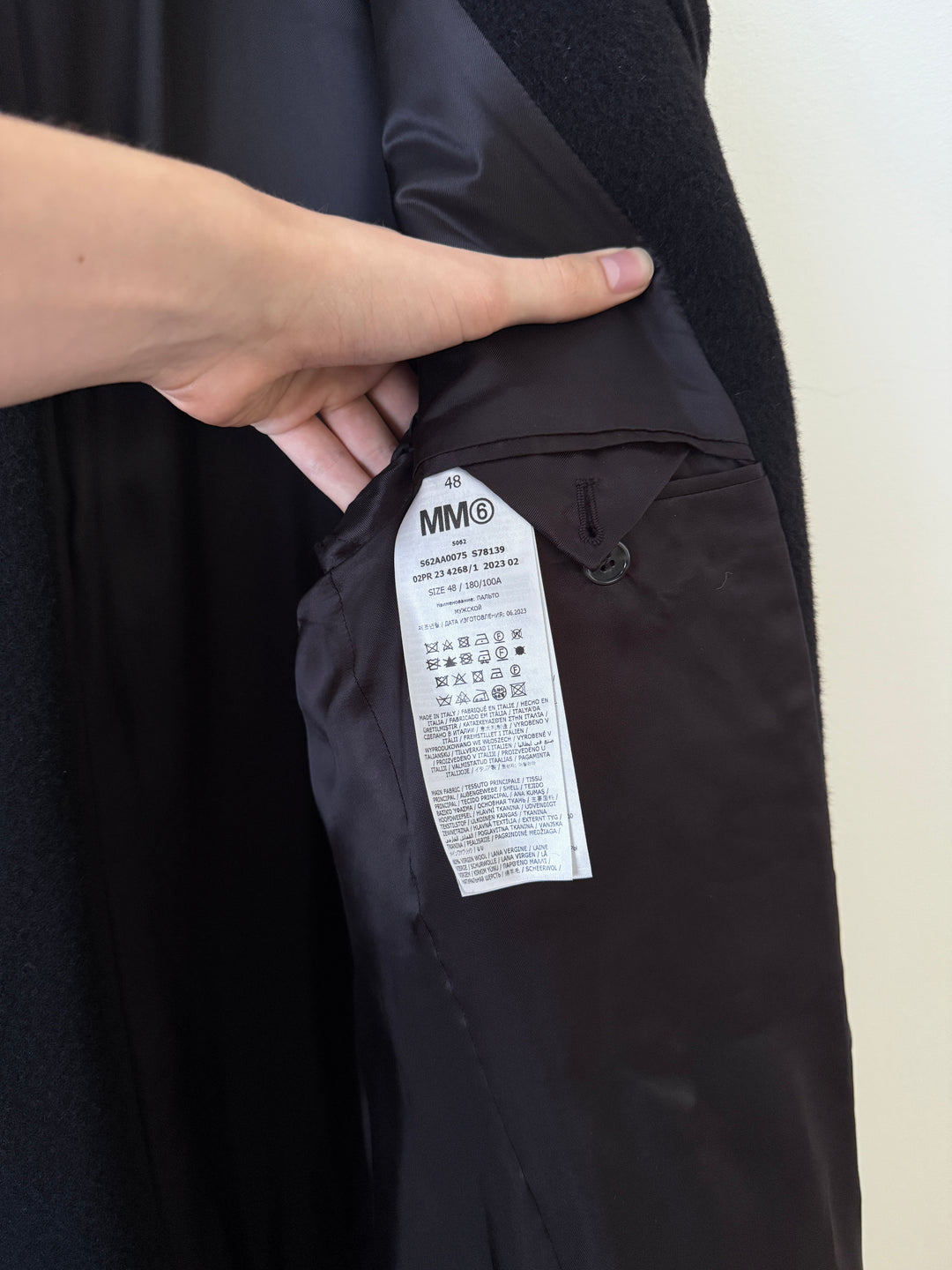 MM6 Wool-Blend Hooded Overcoat w/Scarf