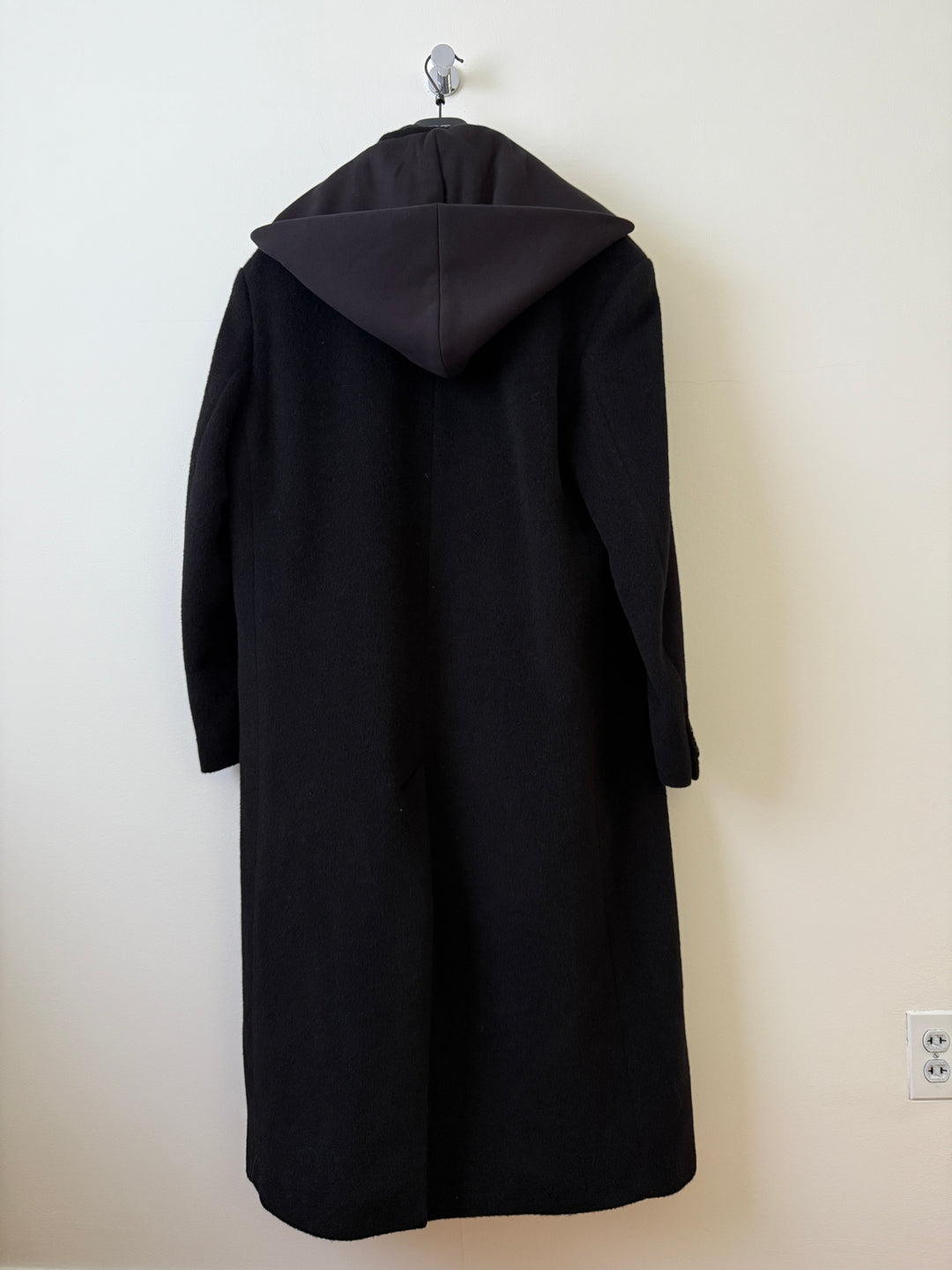 MM6 Wool-Blend Hooded Overcoat w/Scarf