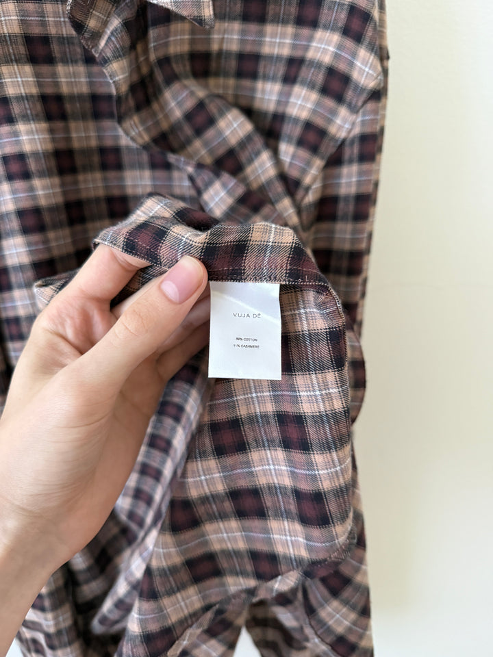 Ross Check Flannel in Cashmere & Cotton