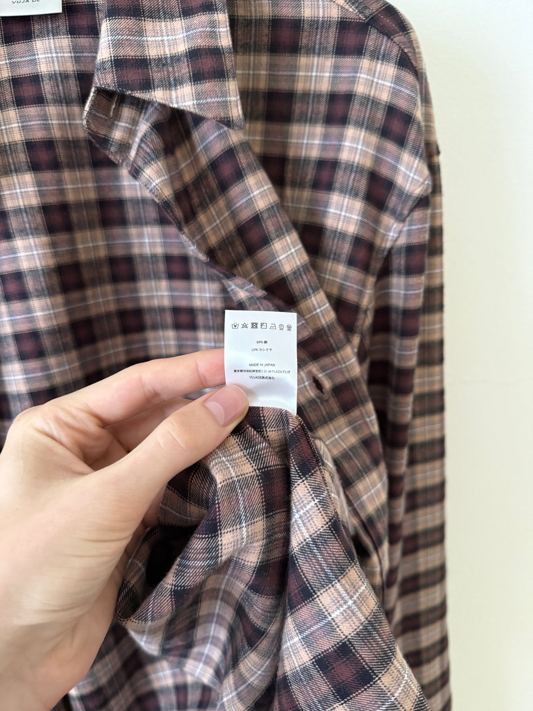 Ross Check Flannel in Cashmere & Cotton