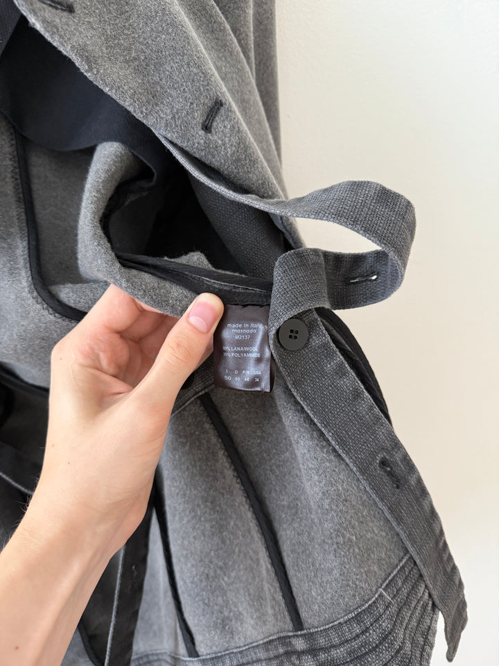 Wool Asymmetrical Peacoat