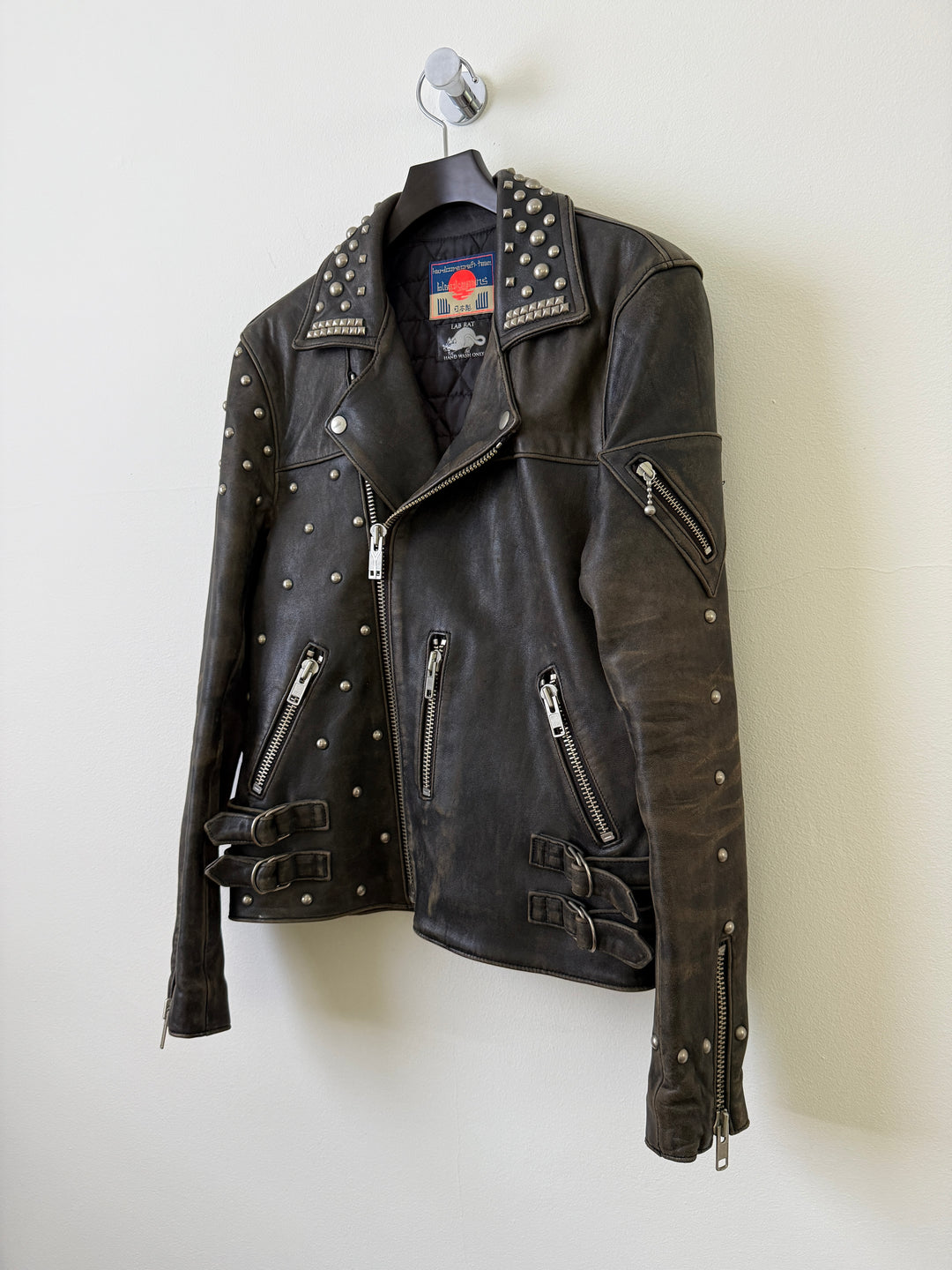Lab Rat Studded Leather Punk Biker Moto Jacket
