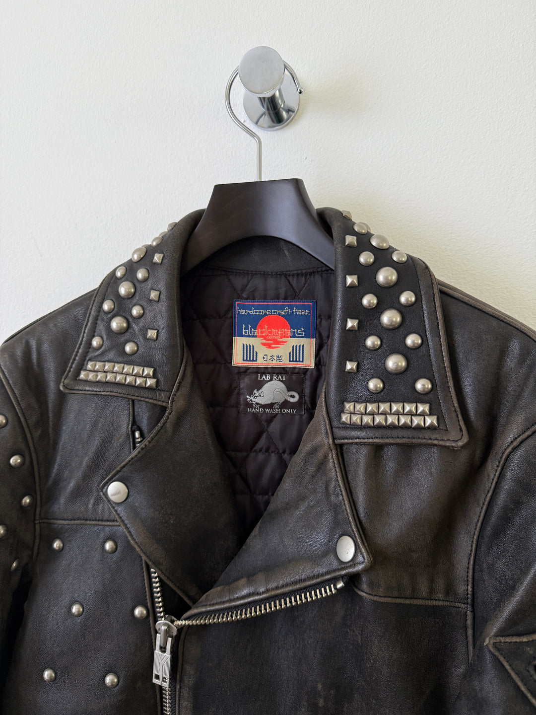 Lab Rat Studded Leather Punk Biker Moto Jacket