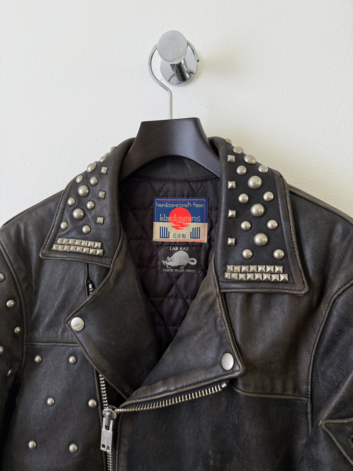 Lab Rat Studded Leather Punk Biker Moto Jacket