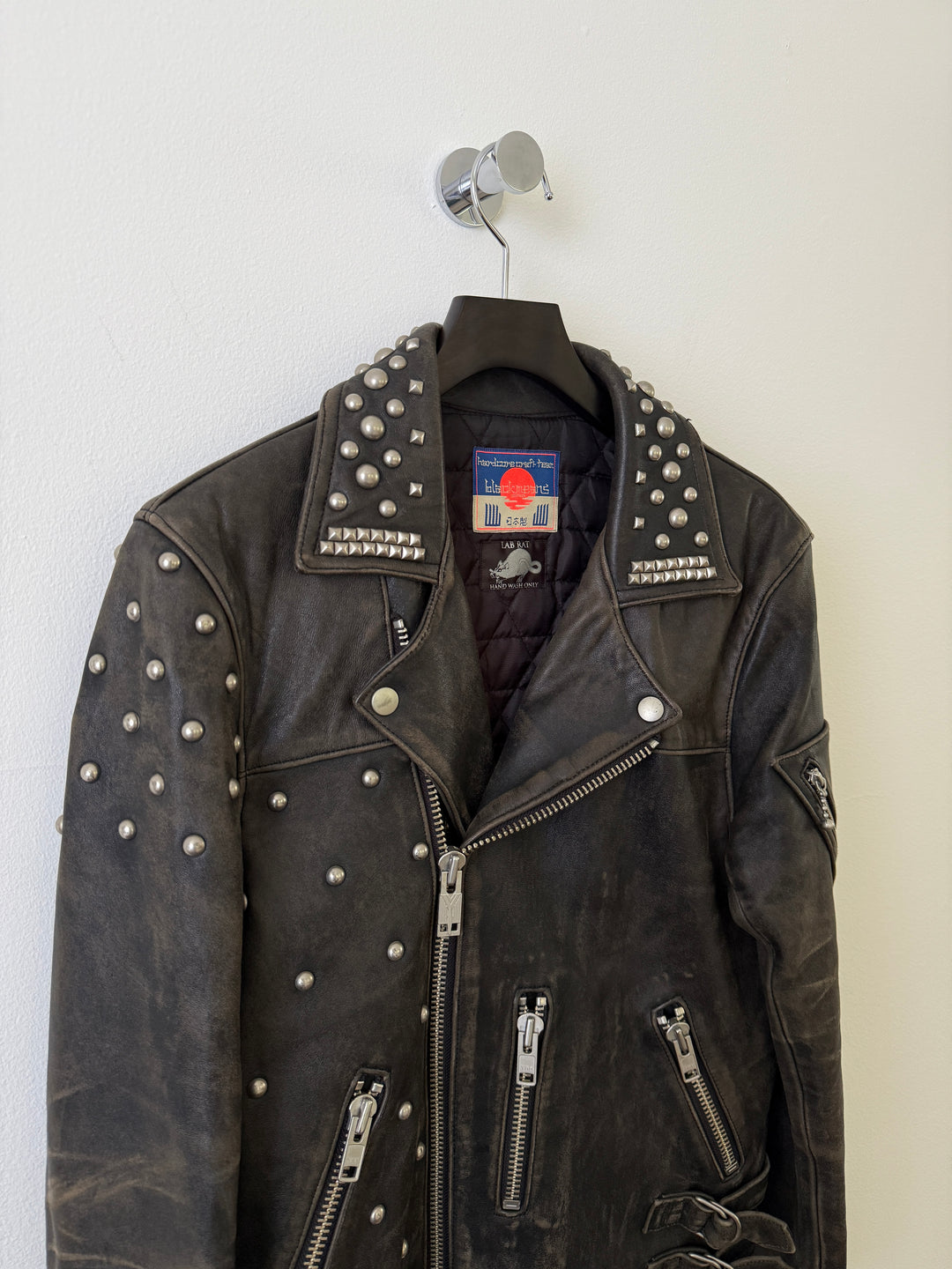 Lab Rat Studded Leather Punk Biker Moto Jacket