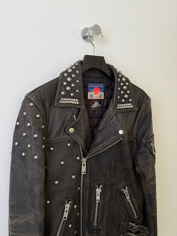 Lab Rat Studded Leather Punk Biker Moto Jacket