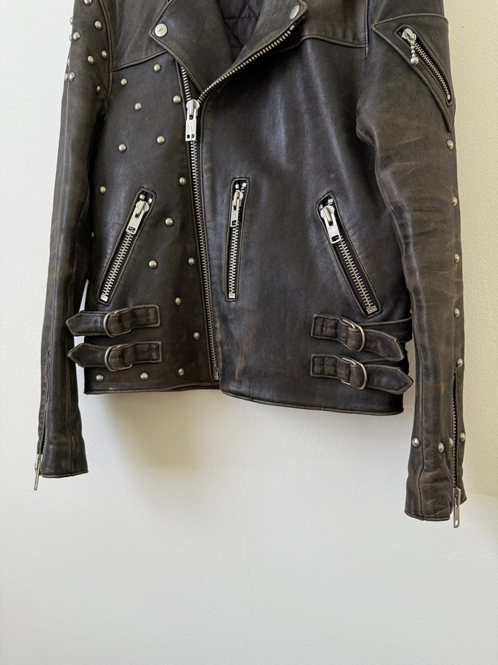 Lab Rat Studded Leather Punk Biker Moto Jacket