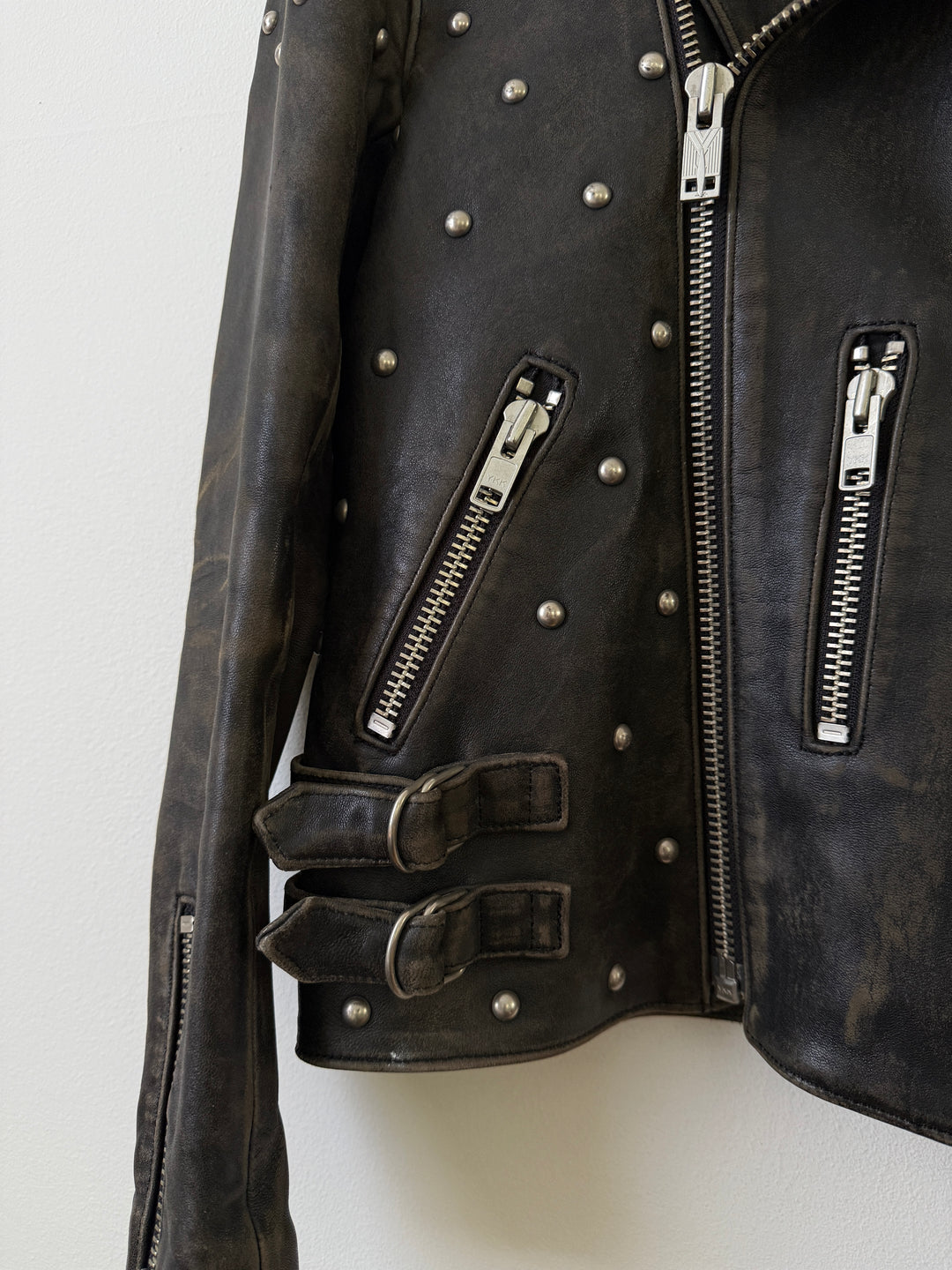 Lab Rat Studded Leather Punk Biker Moto Jacket