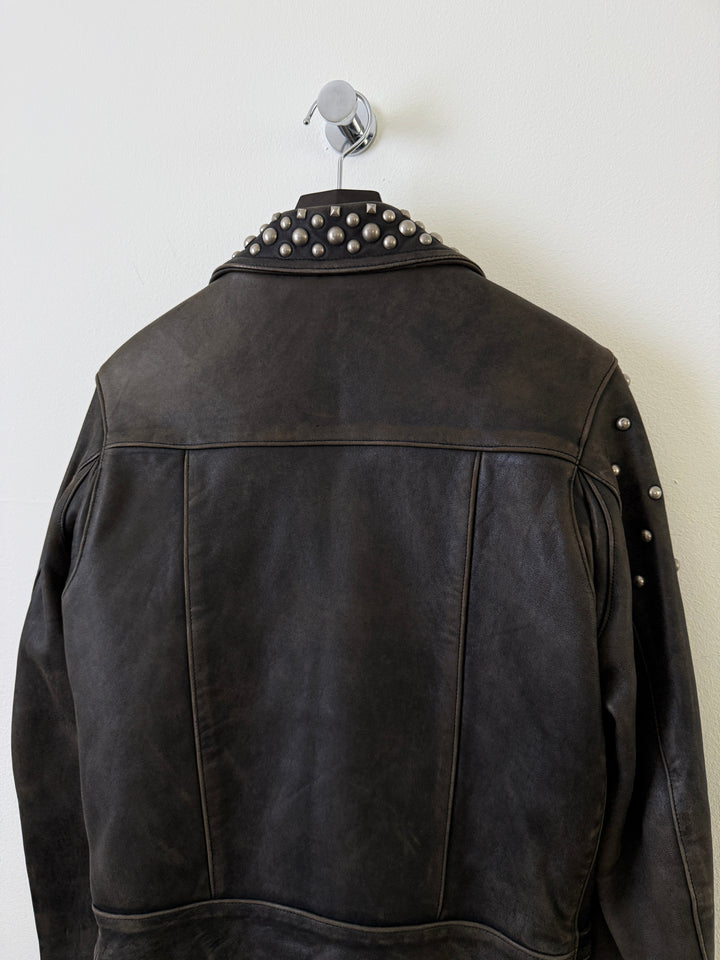 Lab Rat Studded Leather Punk Biker Moto Jacket
