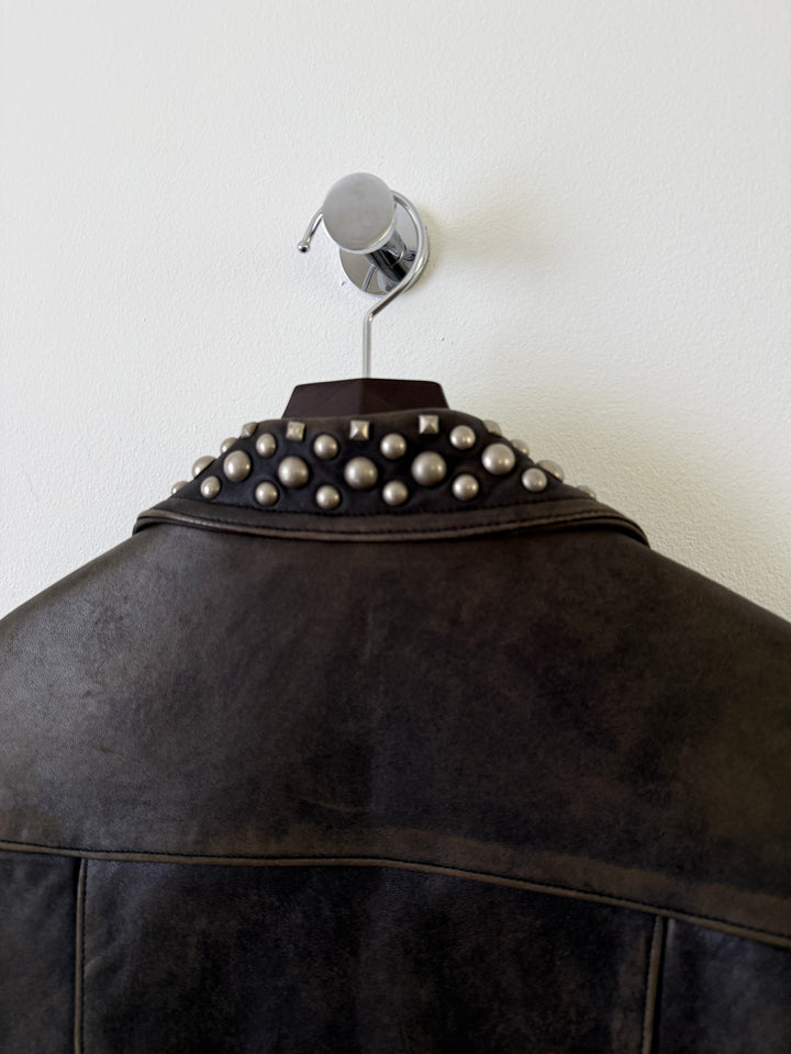 Lab Rat Studded Leather Punk Biker Moto Jacket