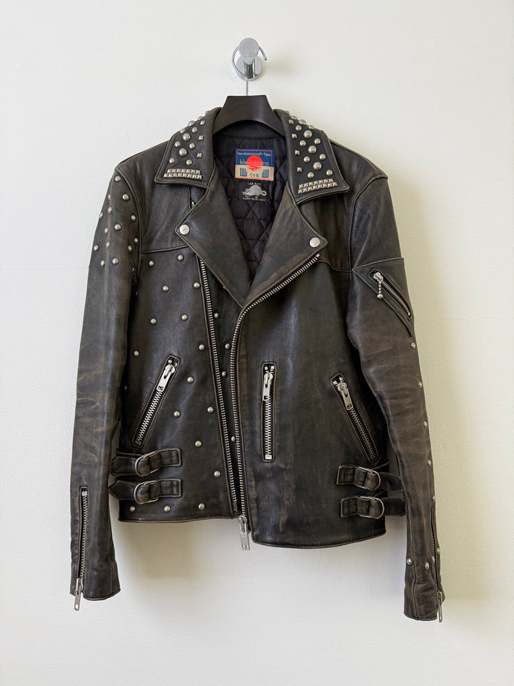 Lab Rat Studded Leather Punk Biker Moto Jacket