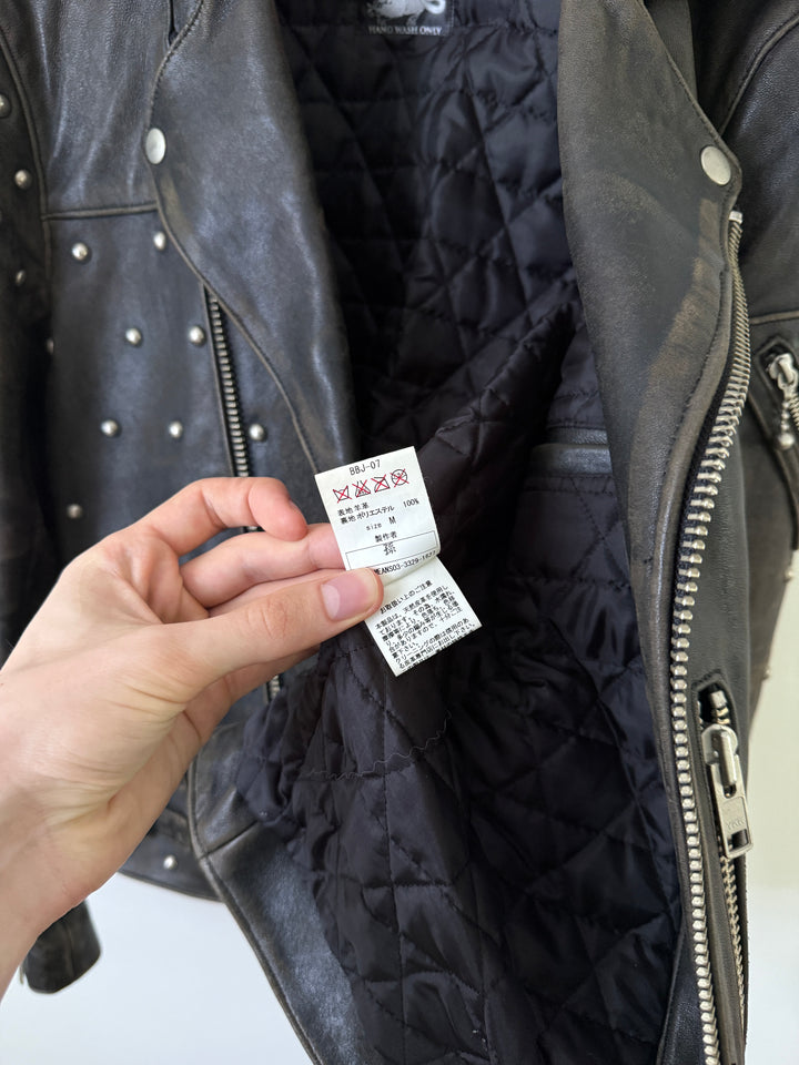 Lab Rat Studded Leather Punk Biker Moto Jacket