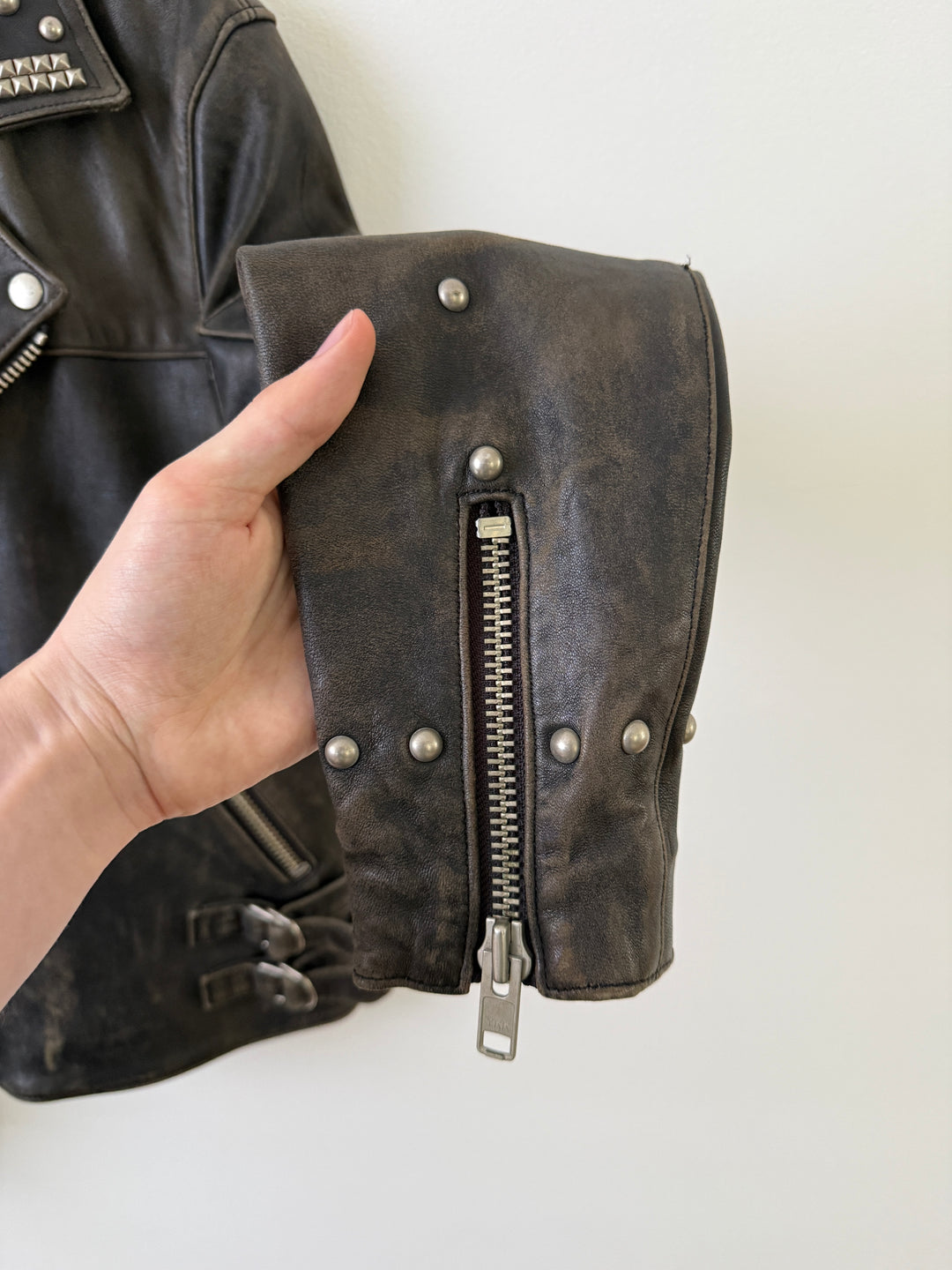 Lab Rat Studded Leather Punk Biker Moto Jacket