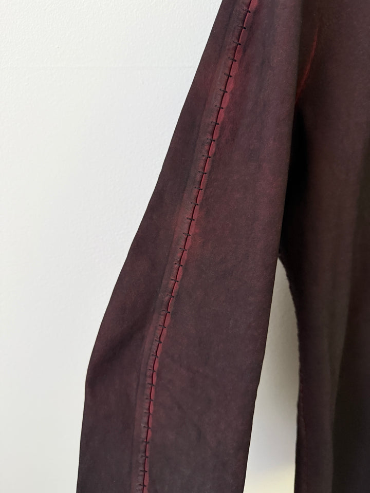 Staple Metal Spine Artisanal Leather Zip Up Jacket