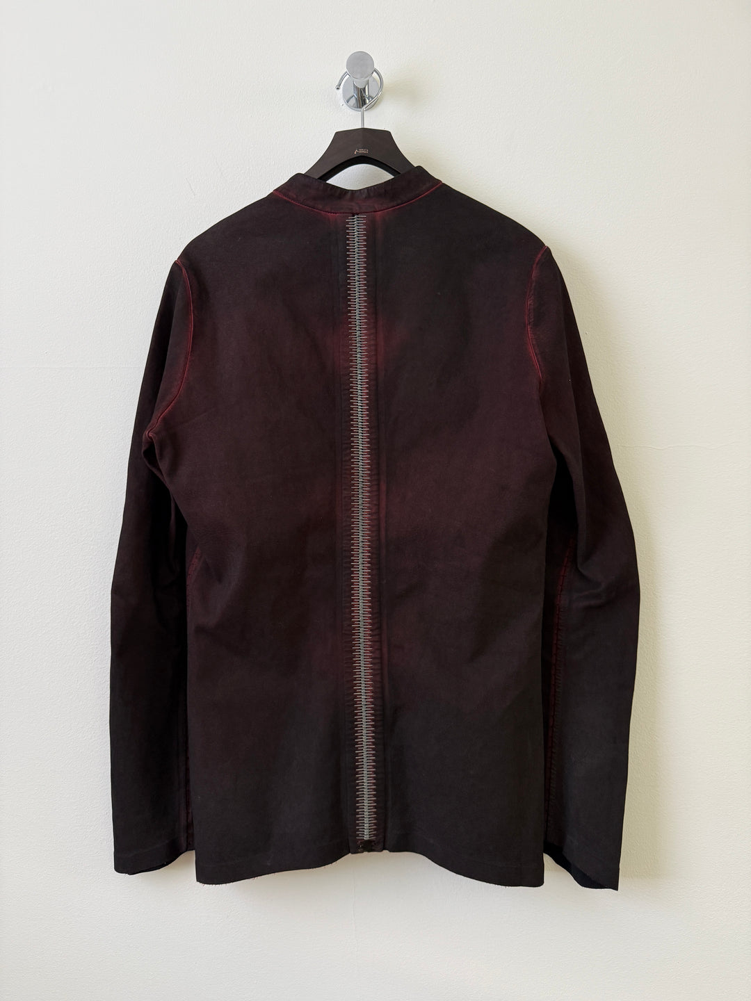 Staple Metal Spine Artisanal Leather Zip Up Jacket