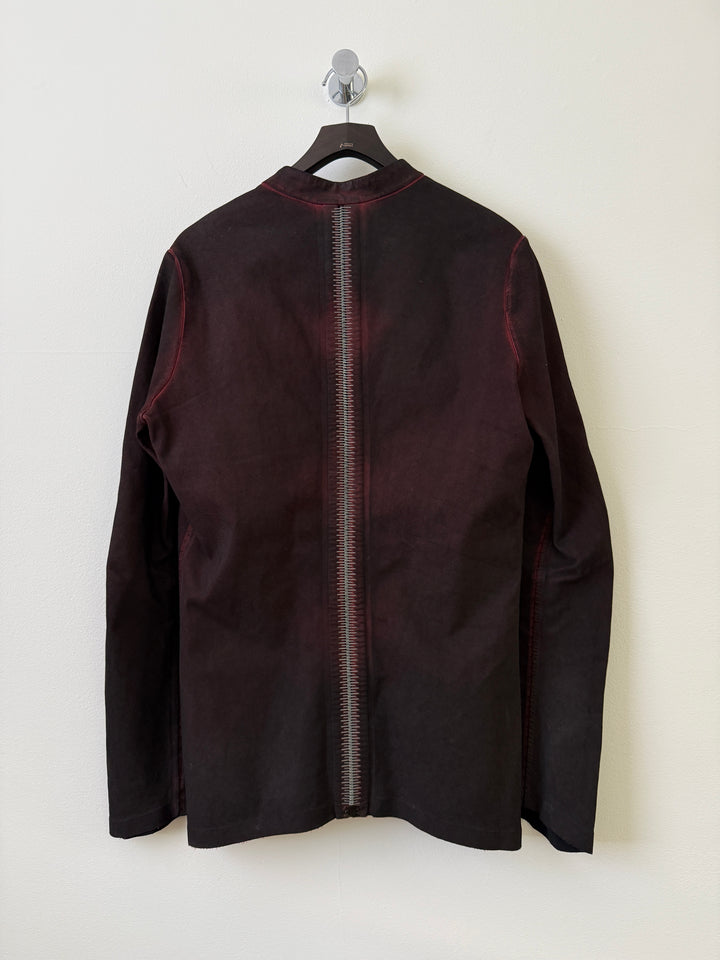 Staple Metal Spine Artisanal Leather Zip Up Jacket