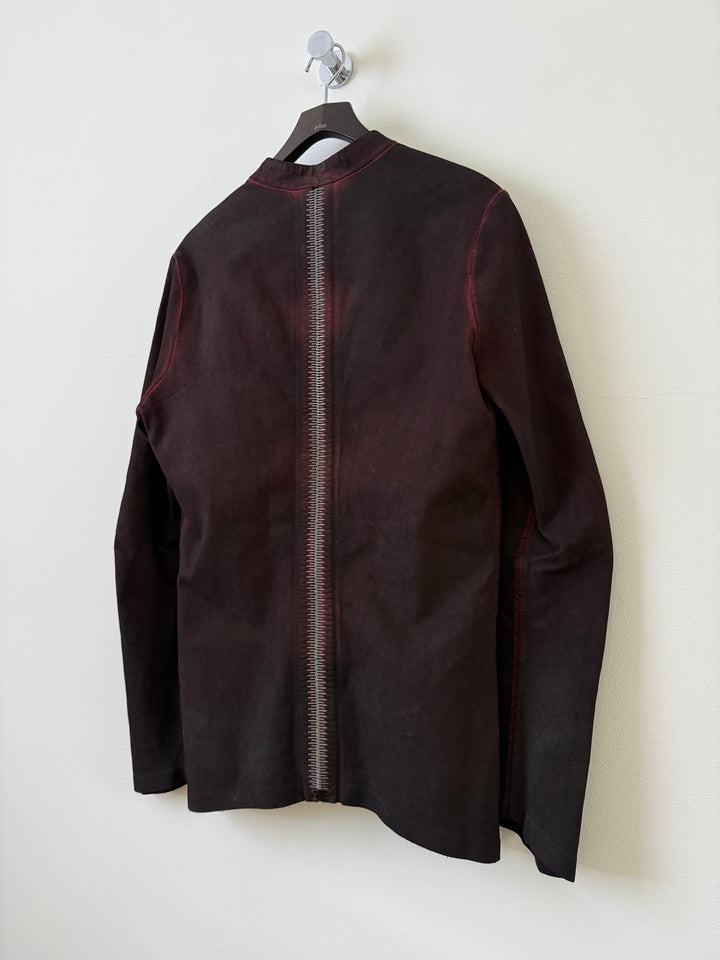 Staple Metal Spine Artisanal Leather Zip Up Jacket