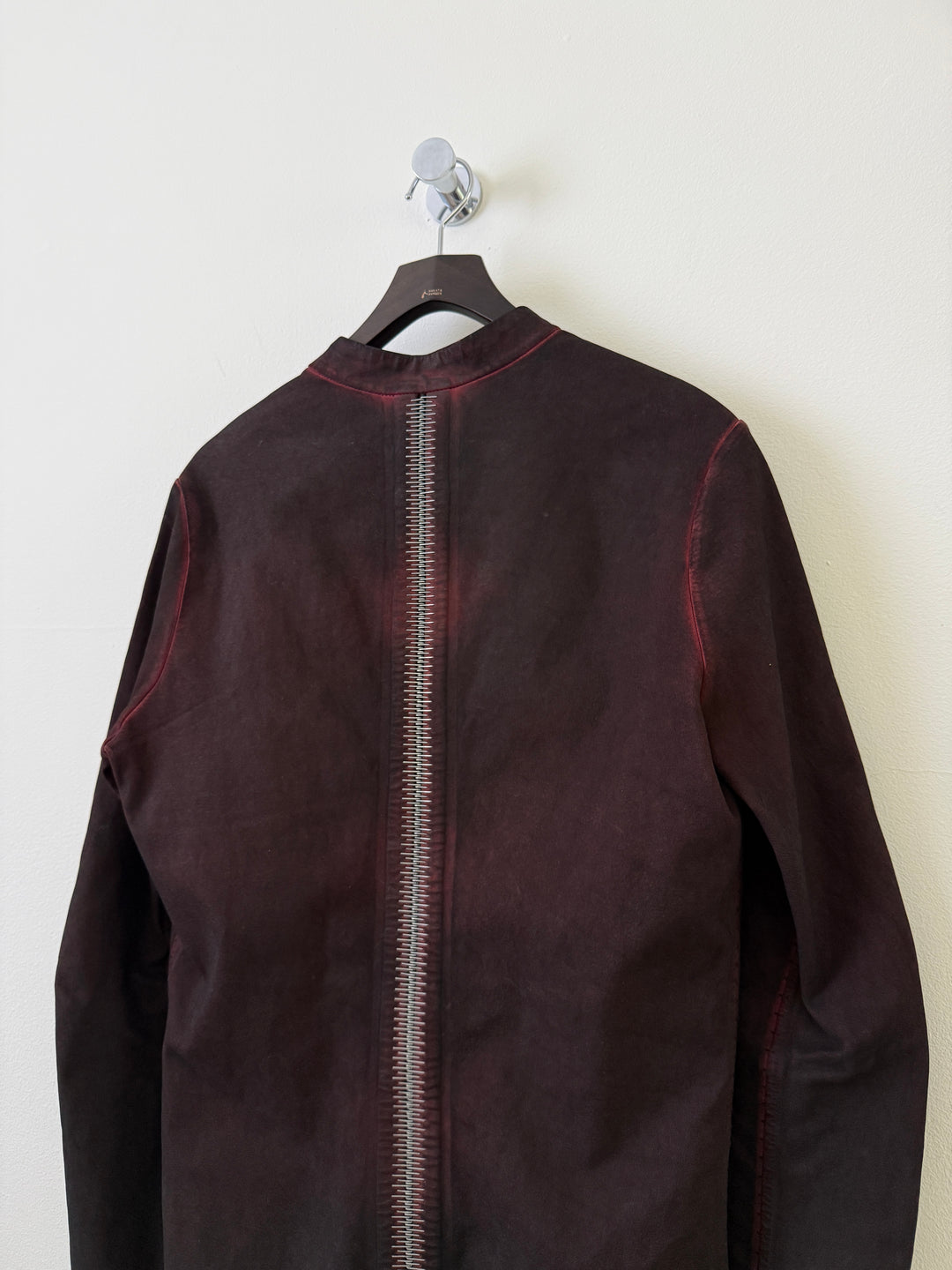 Staple Metal Spine Artisanal Leather Zip Up Jacket