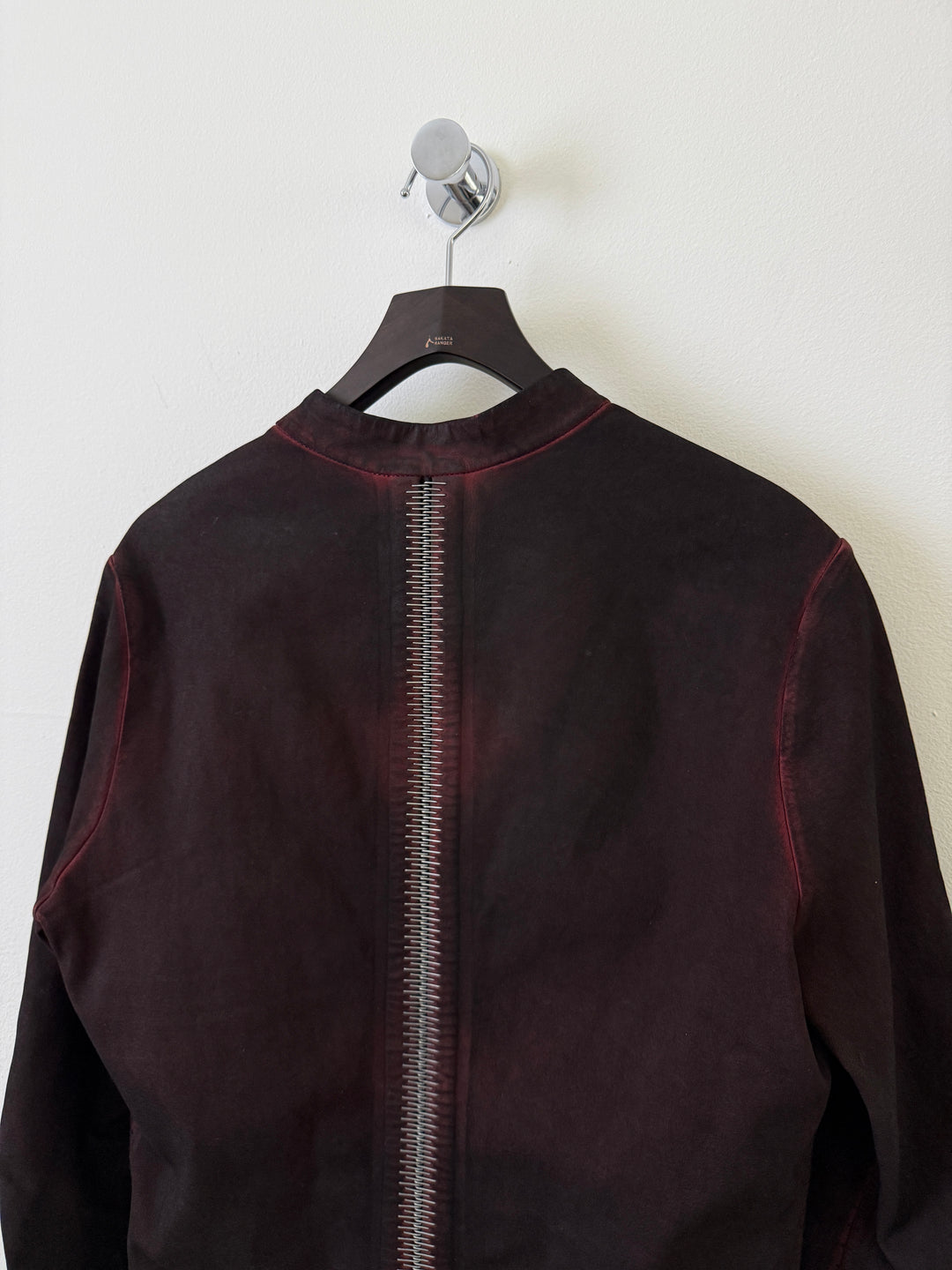 Staple Metal Spine Artisanal Leather Zip Up Jacket