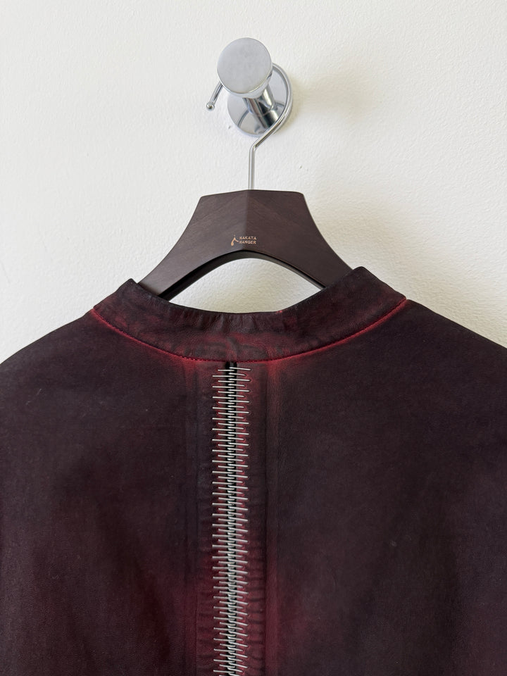 Staple Metal Spine Artisanal Leather Zip Up Jacket