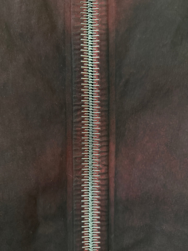 Staple Metal Spine Artisanal Leather Zip Up Jacket